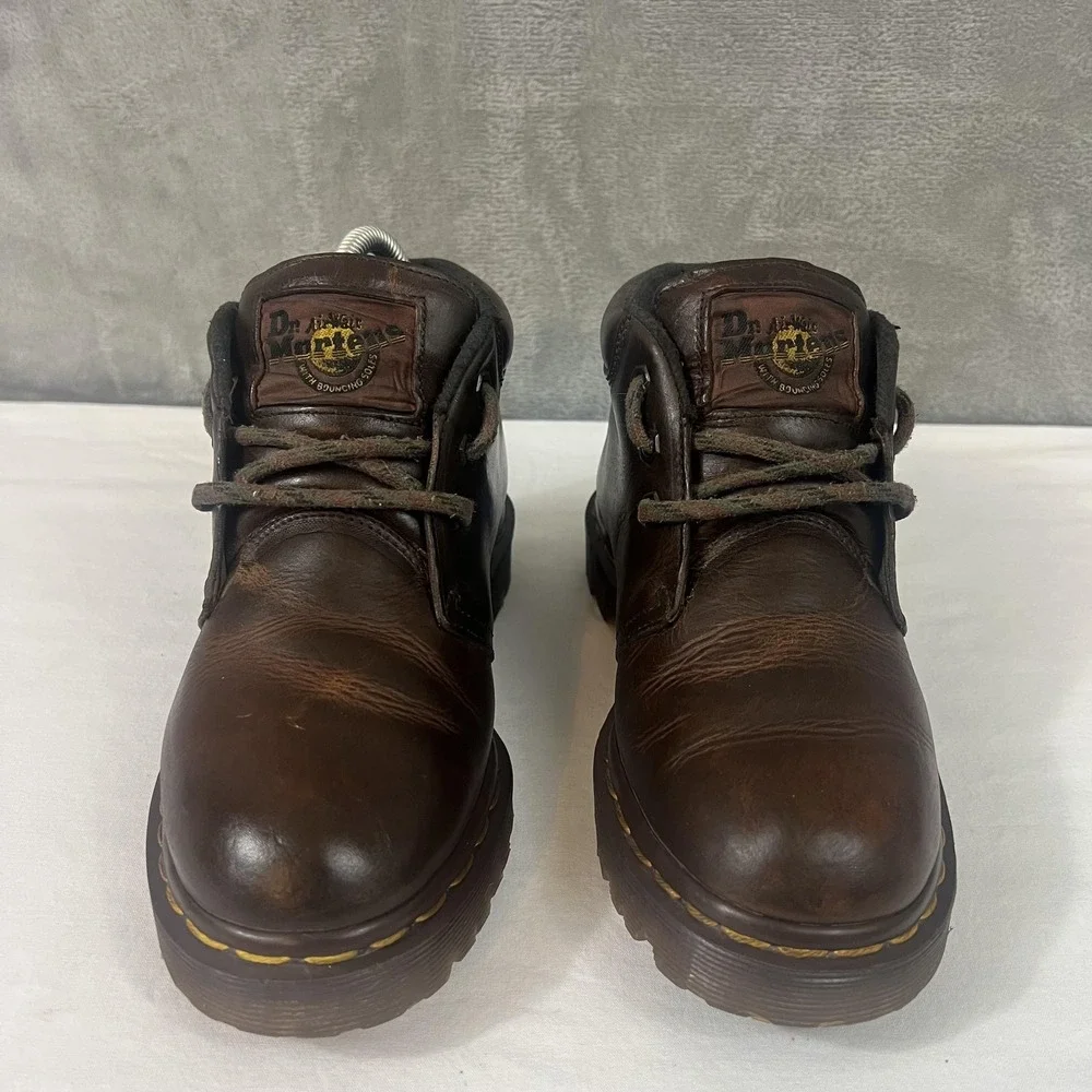 Vintage Dr. Martens Boots Mens Size 6 Brown Leather Chukka Made England 8057